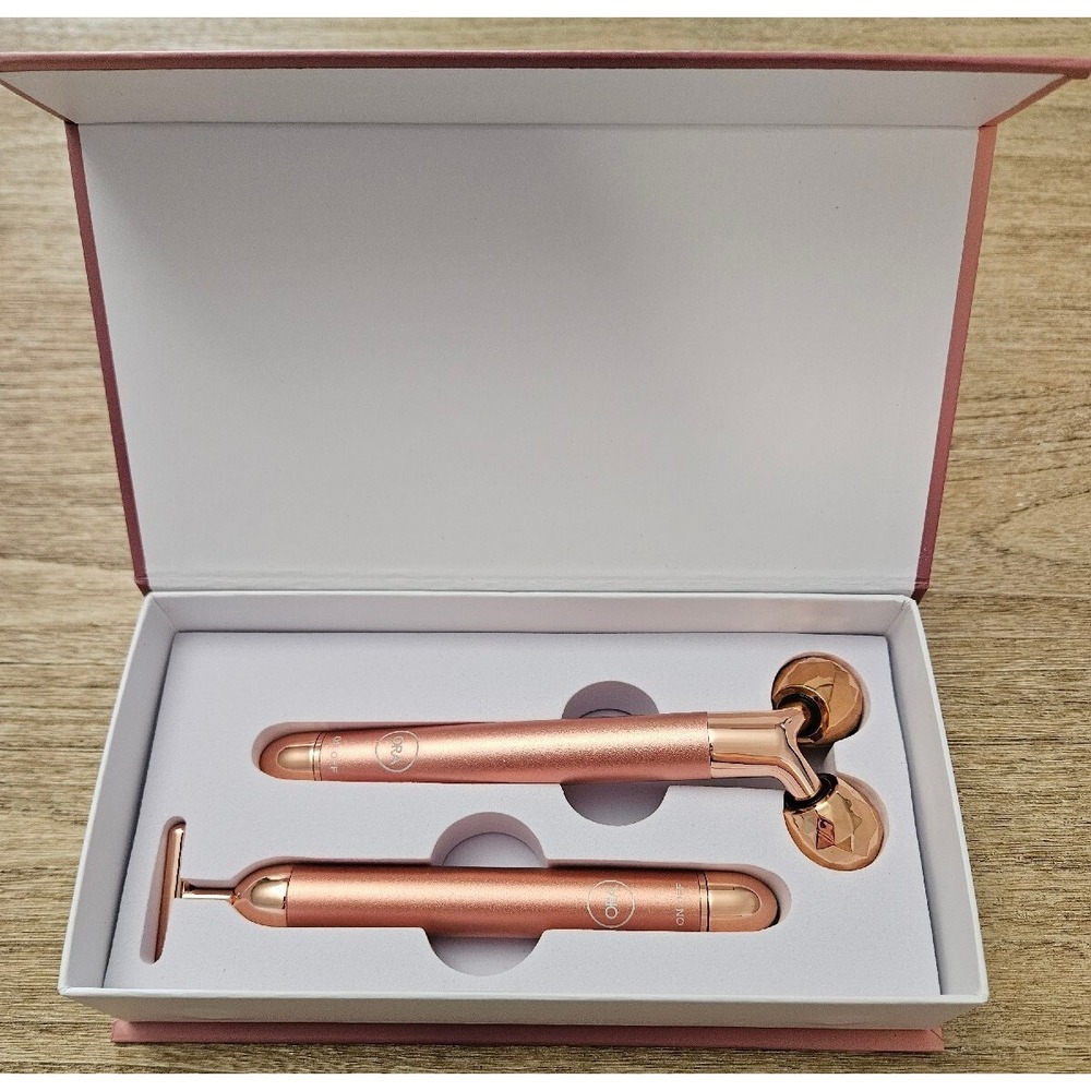 Ora Gold Energy Duo. Includes Microcurrent T-Bar & 360-Degree Roller. NEW